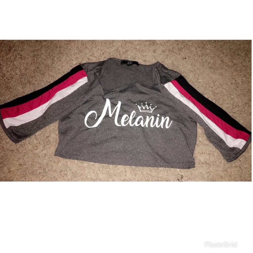 Melanin sports wear crop top